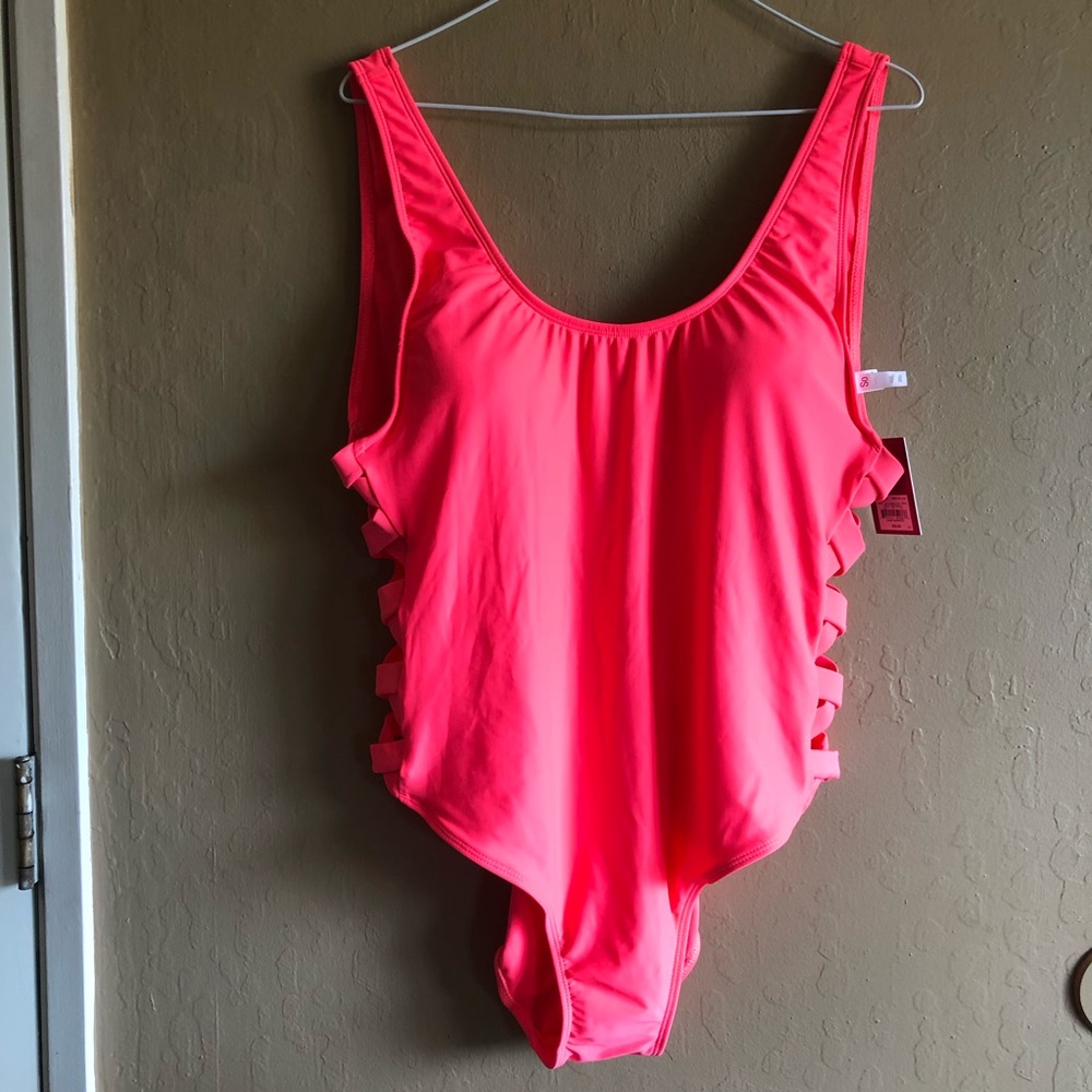 NEVER WORN Bright Pink One Piece Swim Suit